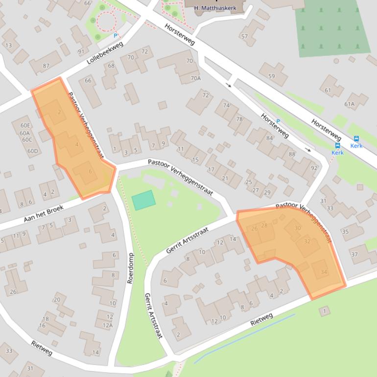 Kaart van postcodegebied 5811BL.