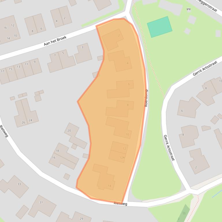 Kaart van postcodegebied 5811BP.