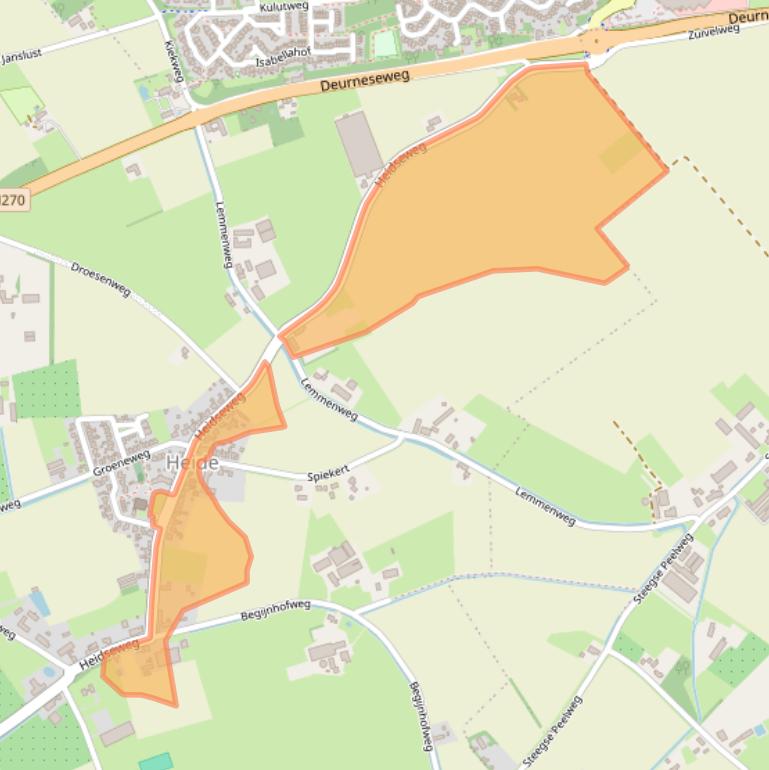 Kaart van postcodegebied 5812AA.