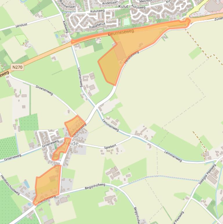 Kaart van postcodegebied 5812AB.