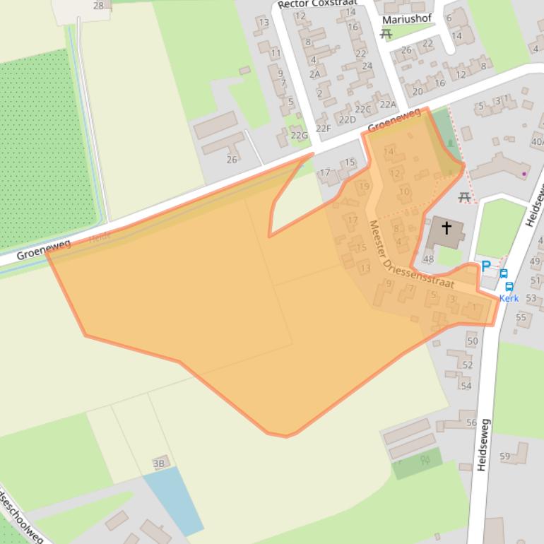 Kaart van postcodegebied 5812AM.