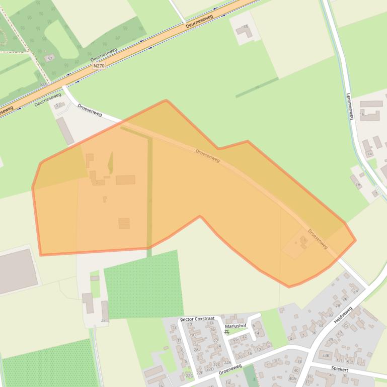 Kaart van postcodegebied 5812AN.