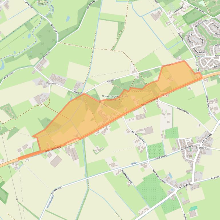 Kaart van postcodegebied 5812AR.