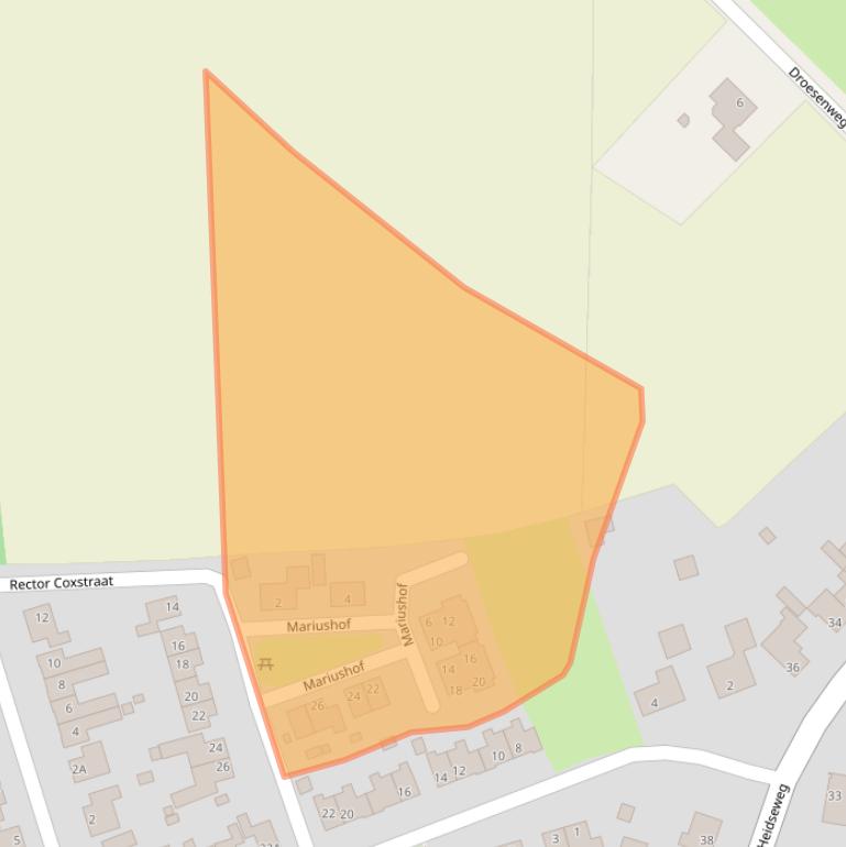 Kaart van postcodegebied 5812AV.