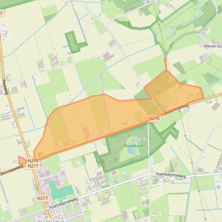 Kaart van postcodegebied 5813AB.