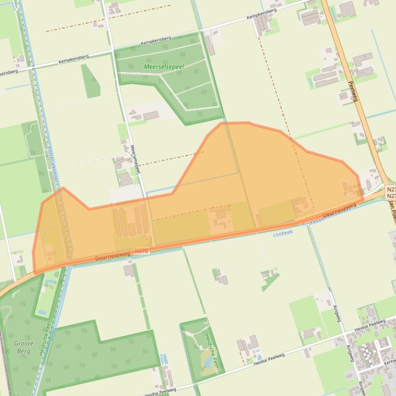 Kaart van postcodegebied 5813AC.
