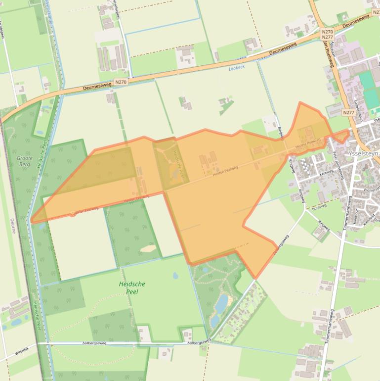 Kaart van postcodegebied 5813AJ.