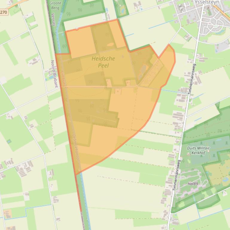 Kaart van postcodegebied 5813AK.