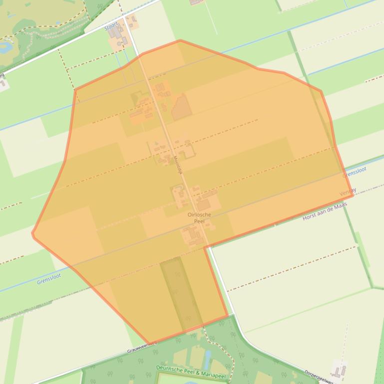 Kaart van postcodegebied 5813AV.