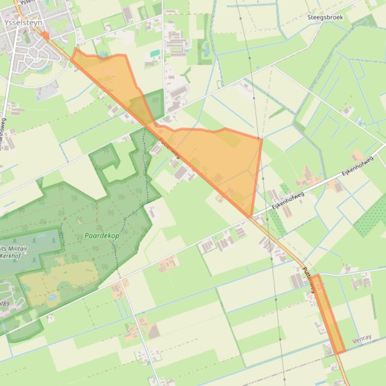 Kaart van postcodegebied 5813BB.