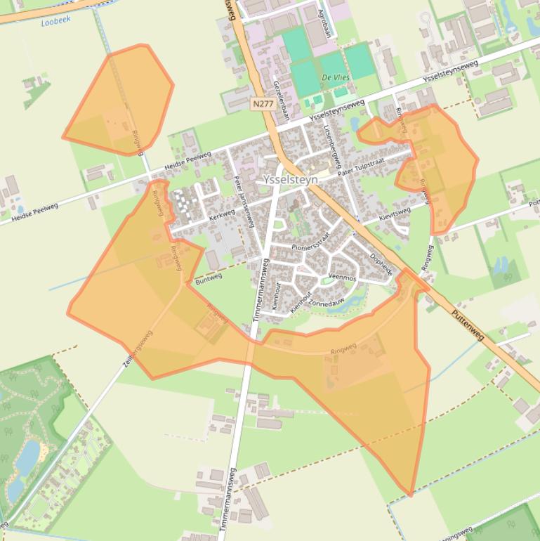 Kaart van postcodegebied 5813BP.