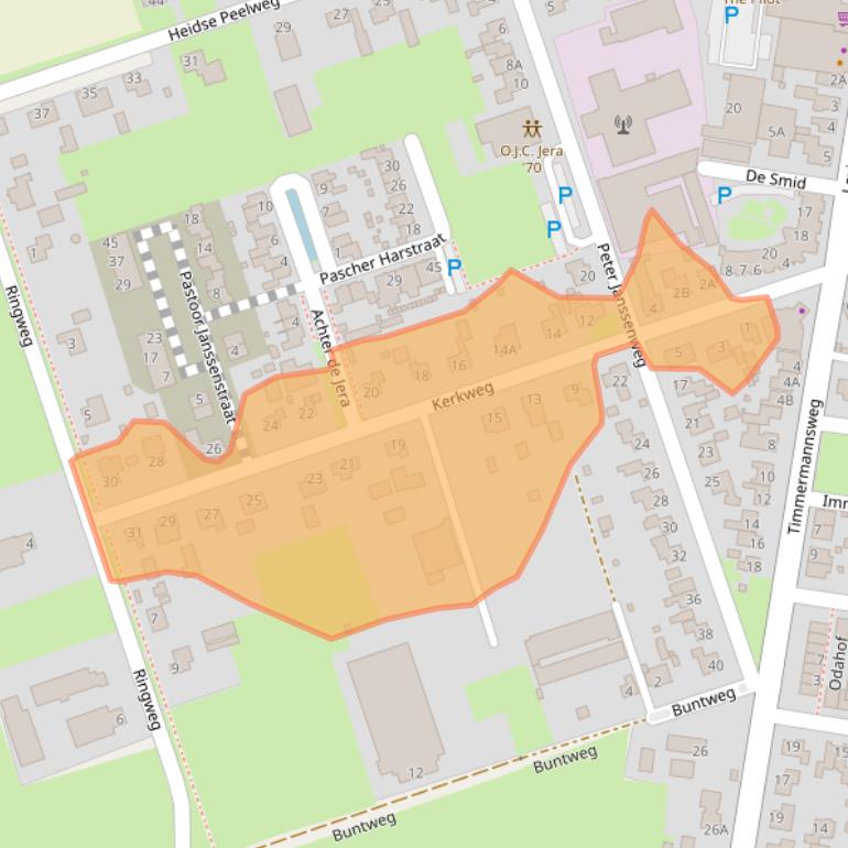 Kaart van postcodegebied 5813BS.