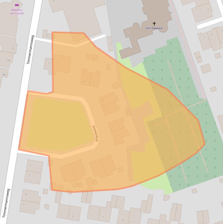 Kaart van postcodegebied 5813BV.