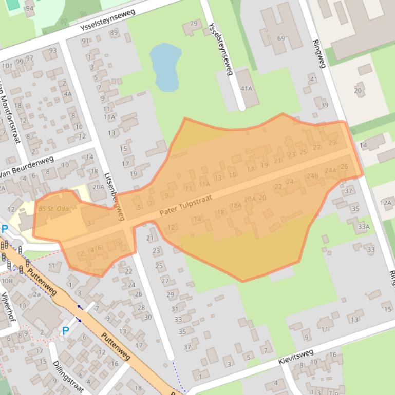 Kaart van postcodegebied 5813CD.