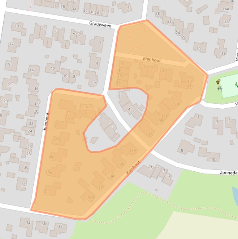 Kaart van postcodegebied 5813CK.