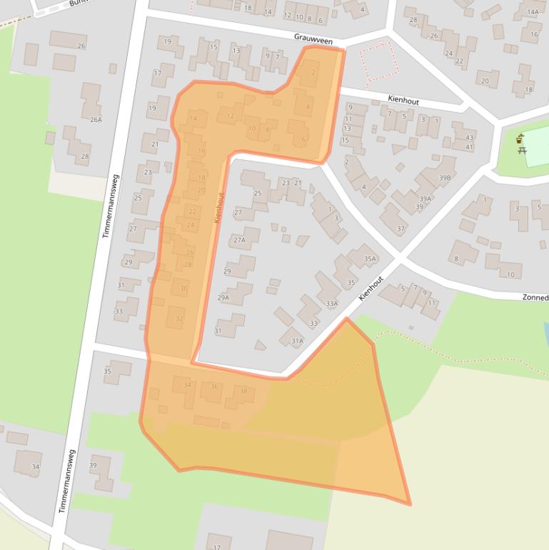 Kaart van postcodegebied 5813CR.