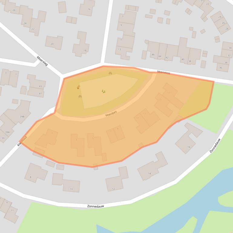 Kaart van postcodegebied 5813CV.