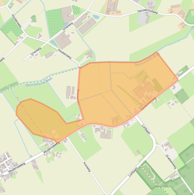 Kaart van postcodegebied 5814AC.