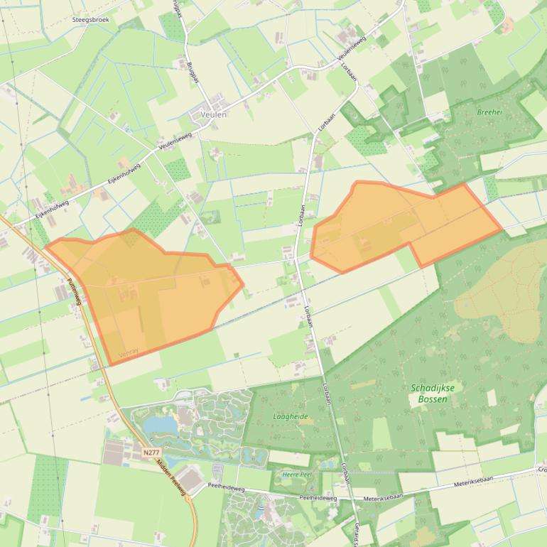 Kaart van postcodegebied 5814AK.