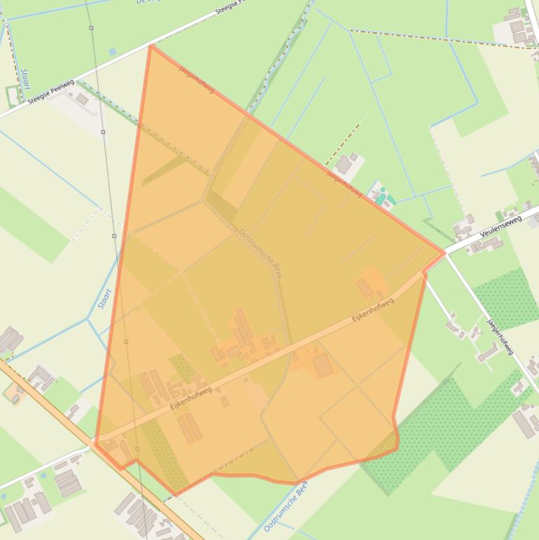 Kaart van postcodegebied 5814AM.