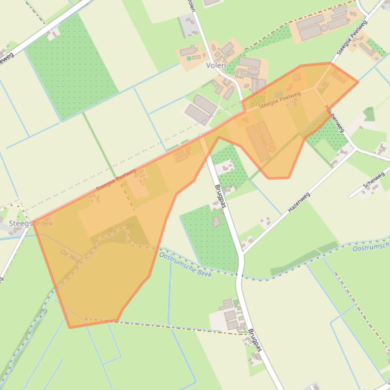 Kaart van postcodegebied 5814AS.