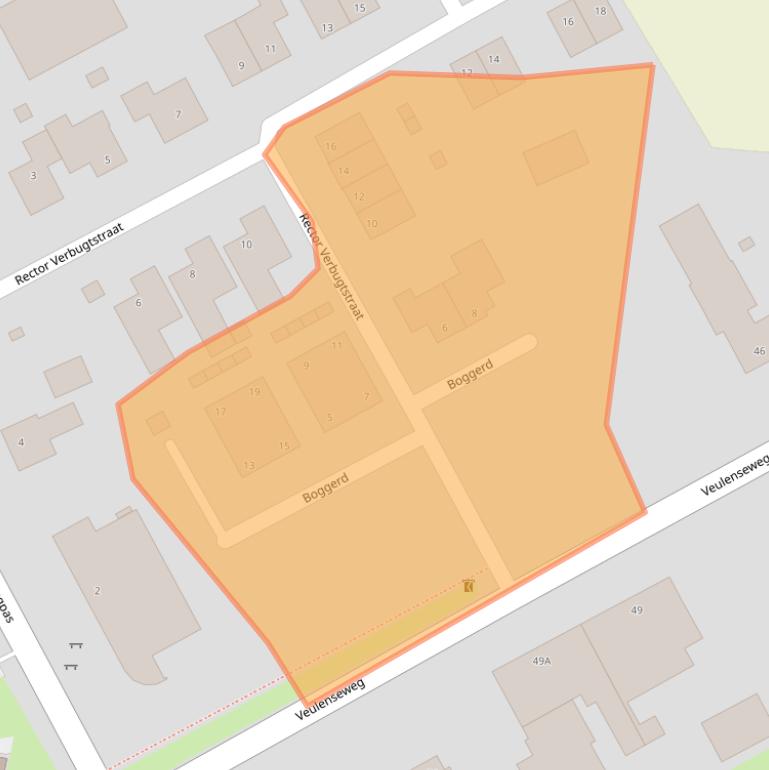 Kaart van postcodegebied 5814AW.