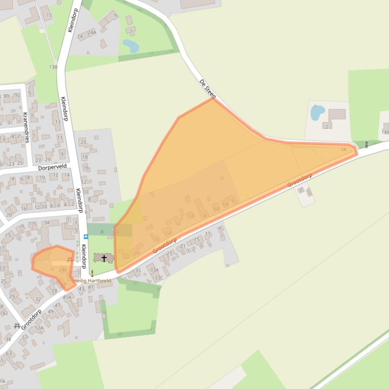 Kaart van postcodegebied 5815AD.