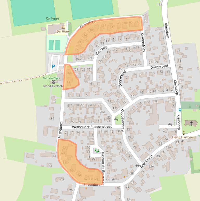 Kaart van postcodegebied 5815AG.