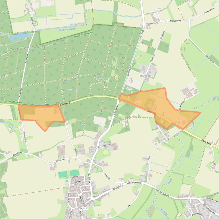 Kaart van postcodegebied 5815CN.