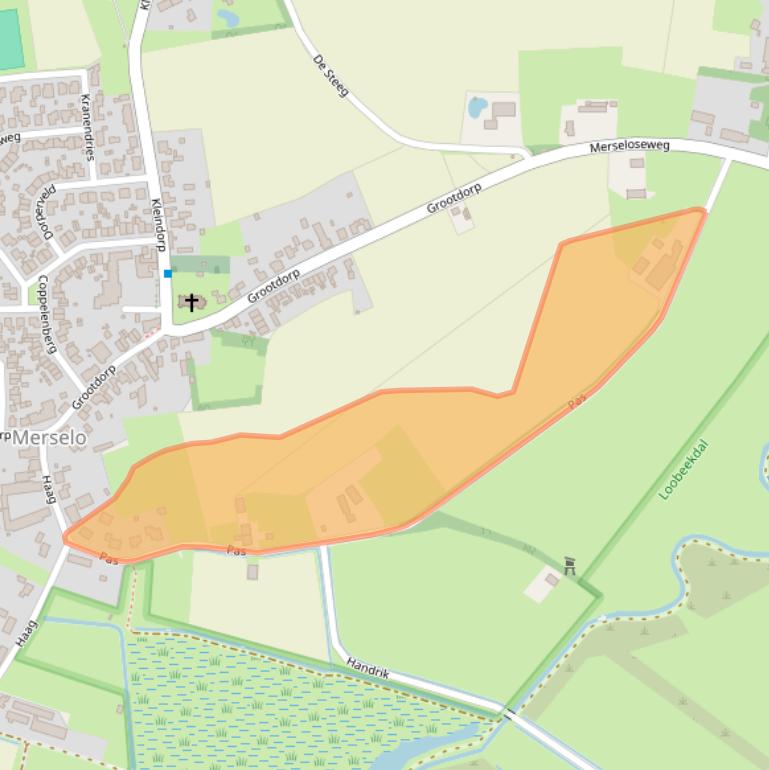 Kaart van postcodegebied 5815CT.