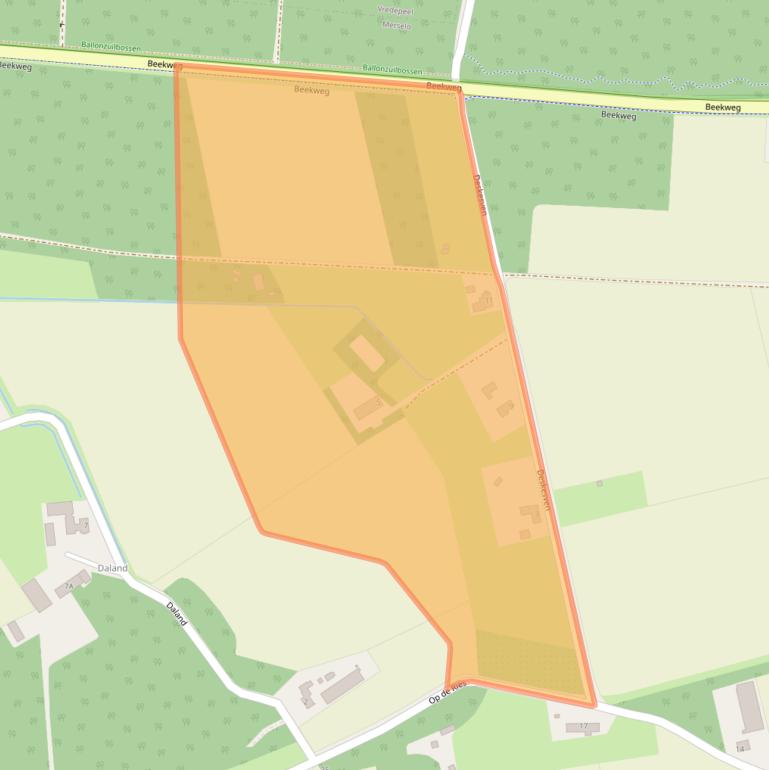 Kaart van postcodegebied 5815EA.