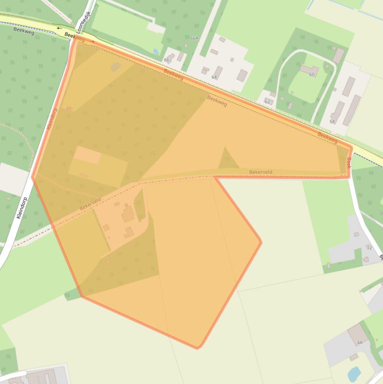 Kaart van postcodegebied 5815EG.