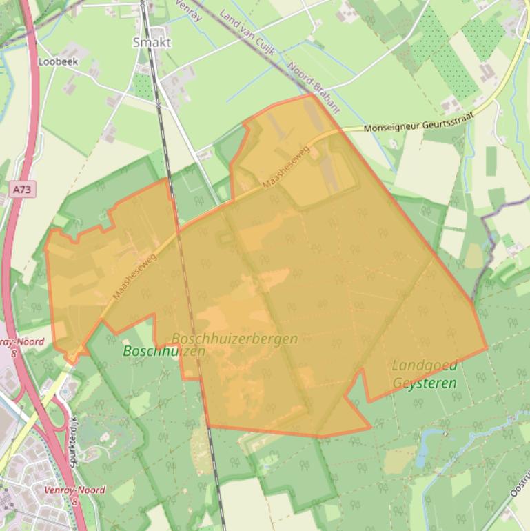 Kaart van postcodegebied 5817AA.