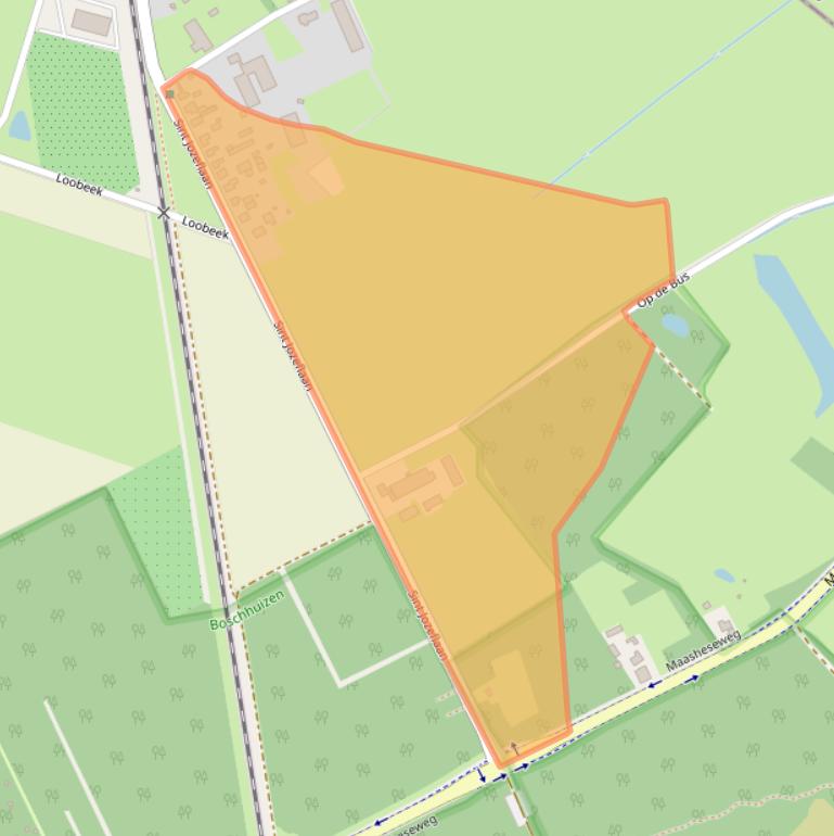 Kaart van postcodegebied 5817AC.