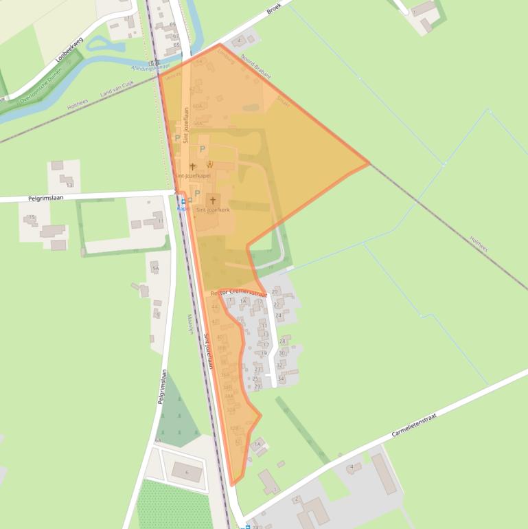 Kaart van postcodegebied 5817AD.