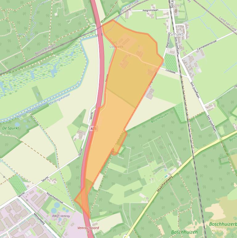 Kaart van postcodegebied 5817AH.