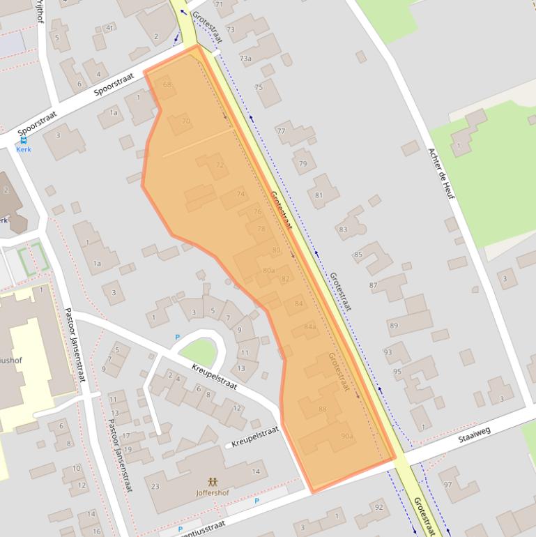 Kaart van postcodegebied 5821AH.