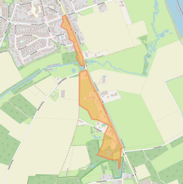 Kaart van postcodegebied 5821AJ.