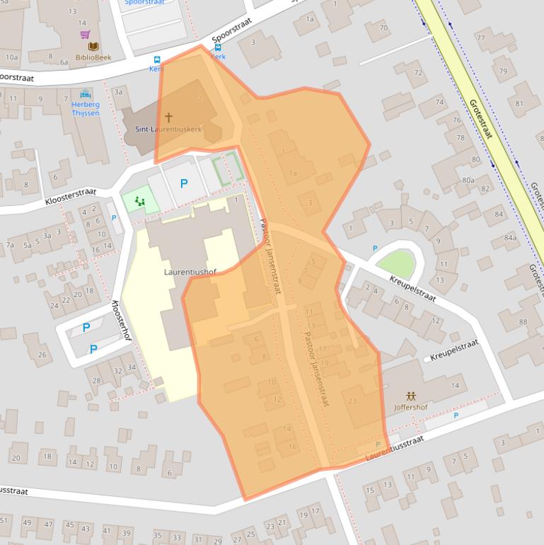 Kaart van postcodegebied 5821AZ.