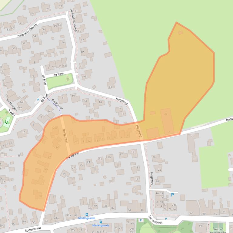 Kaart van postcodegebied 5821BK.