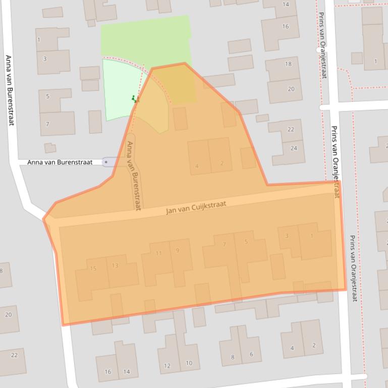 Kaart van postcodegebied 5821BR.