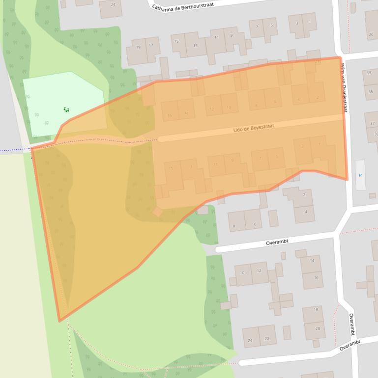 Kaart van postcodegebied 5821BT.