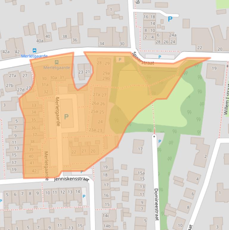 Kaart van postcodegebied 5821BW.