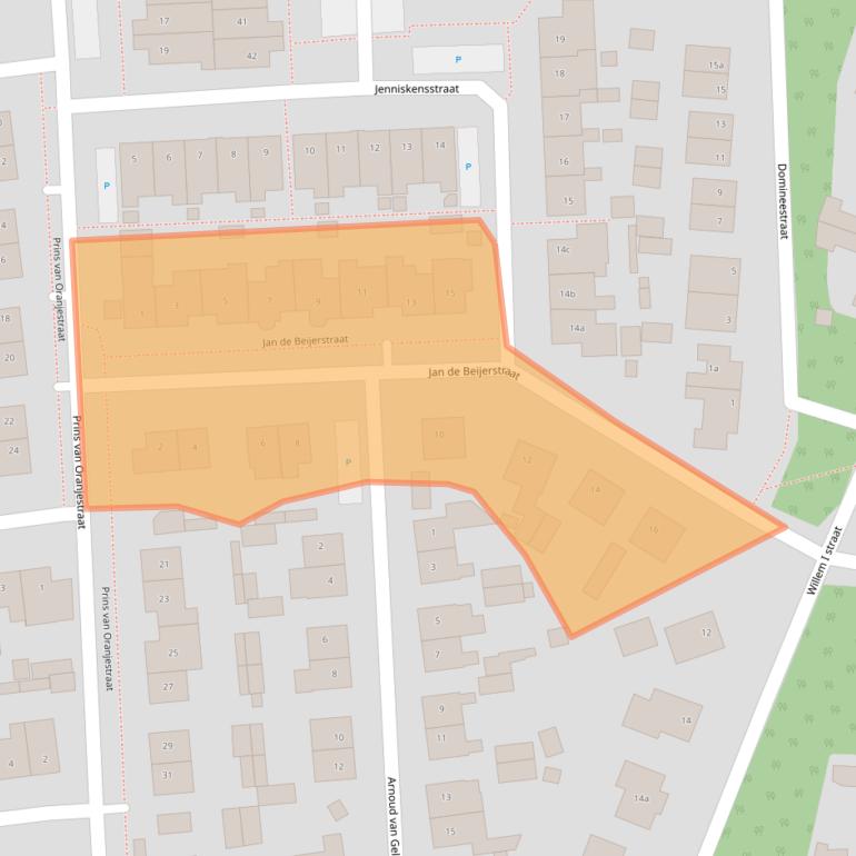 Kaart van postcodegebied 5821BX.