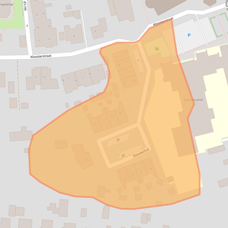 Kaart van postcodegebied 5821CG.