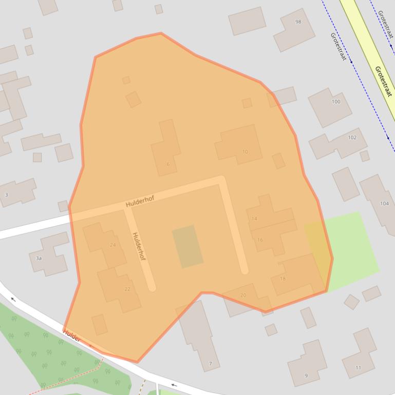 Kaart van postcodegebied 5821CH.