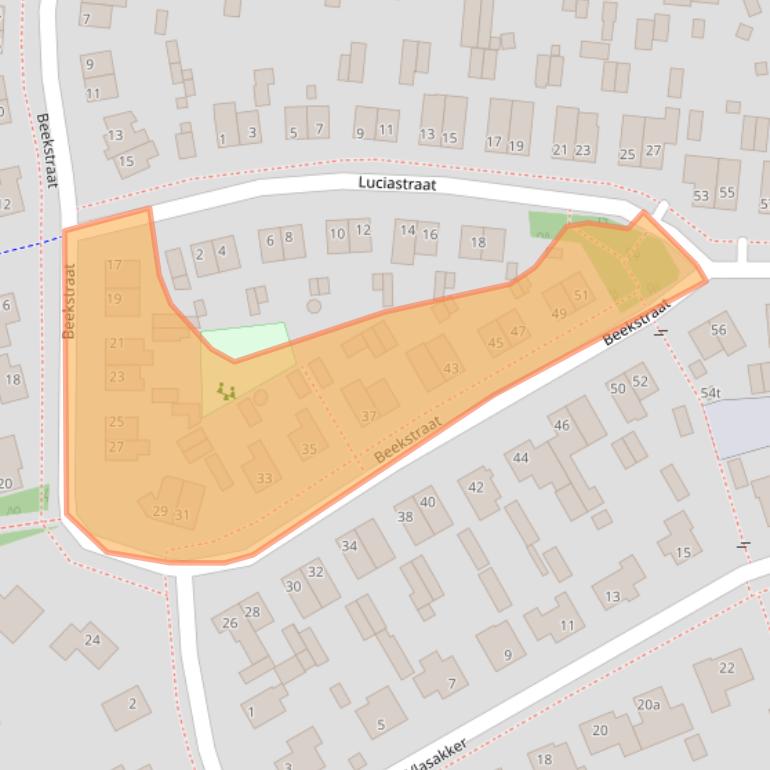 Kaart van postcodegebied 5821CK.