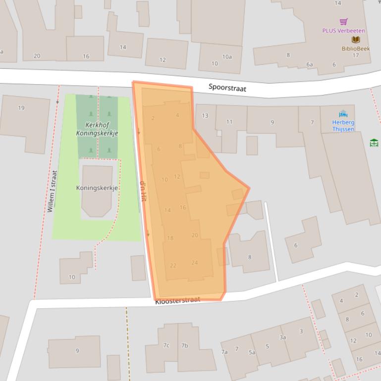 Kaart van postcodegebied 5821CZ.