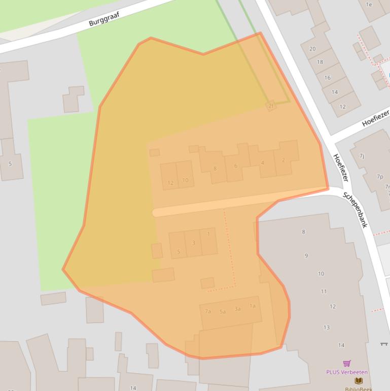 Kaart van postcodegebied 5821GA.