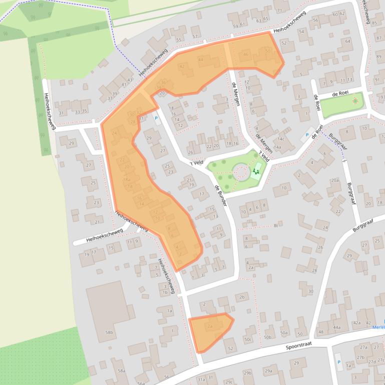 Kaart van postcodegebied 5821GG.